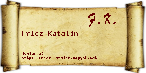 Fricz Katalin névjegykártya