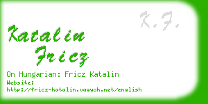 katalin fricz business card